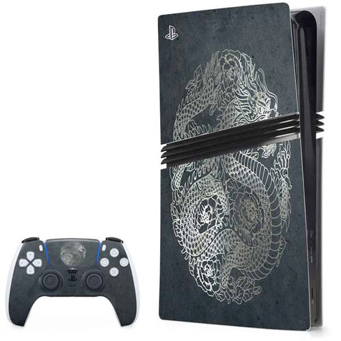 Chinese Black Dragon PS5 Pro Bundle Skin